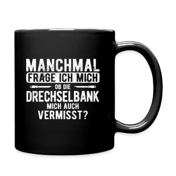 Drechseln Drehen - Tasse einfarbig - Schwarz - Rechts