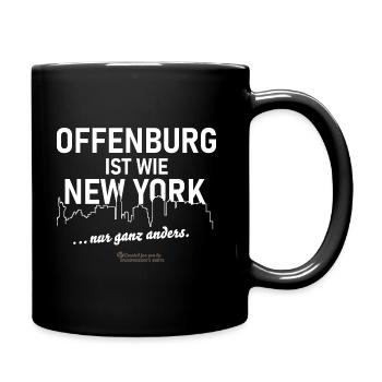 Offenburg - Tasse einfarbig - Schwarz - Rechts