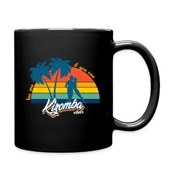 Kizomba vibes sunrise African couple dance - Full Colour Mug - black - Right