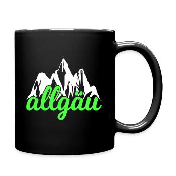 Allgäu Berge Wandern Klettern - Tasse einfarbig - Schwarz - Rechts