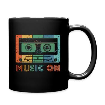 Mixtape Kassetten Musik 90er 80er Jahre - Tasse einfarbig - Schwarz - Rechts