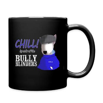 Bull Terrier Chill parody - Full Colour Mug - black - Right
