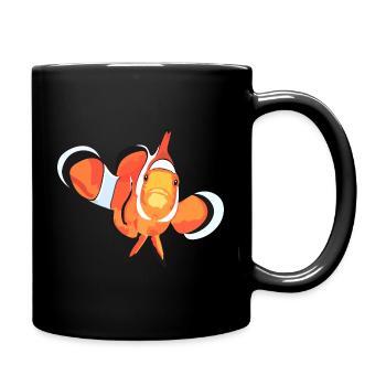 Fish Aquarium Clownfish Anemone Fish Divers - Full Colour Mug - black - Right