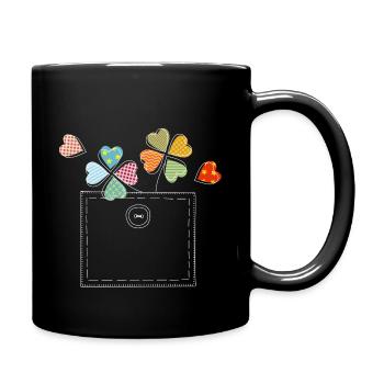 le bonheur en poche - Mug uni - noir - Droite
