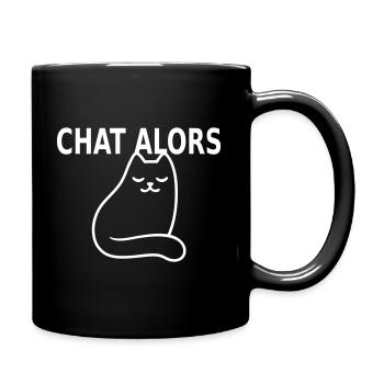 chat alors - Mug uni - noir - Droite