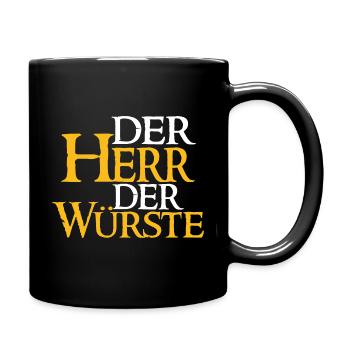 Der Herr Der Würste - Tasse einfarbig - Schwarz - Rechts