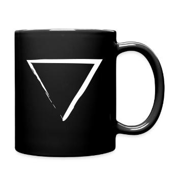 Géométrie blanche triangulaire - Mug uni - noir - Droite