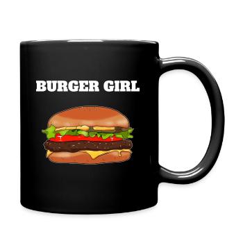 Burger Girl Amateur de restauration rapide - Mug uni - noir - Droite