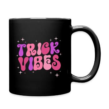 Trick Vibes Joke Funny Halloween - Full Colour Mug - black - Right