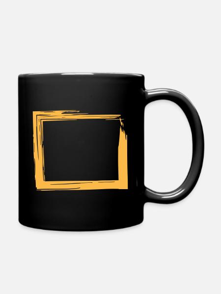 Viereck - Tasse einfarbig - Schwarz