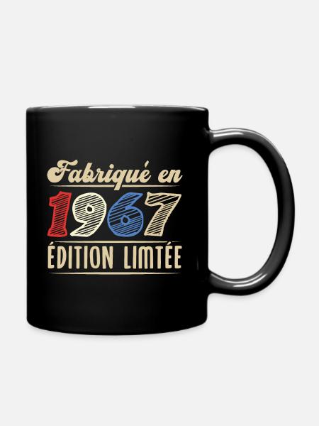Fabriqué en 1967, Vintage cadeau d'anniversaire - Mug uni - noir