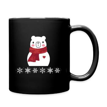 Eisbär als Schneemann - Mug uni - noir - Droite