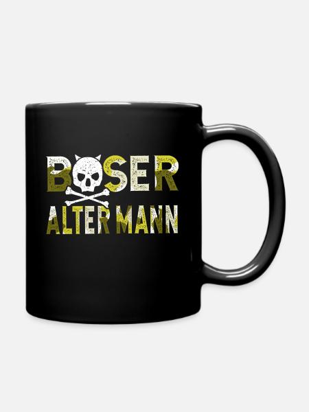 Böser Alter Mann - Tasse einfarbig - Schwarz