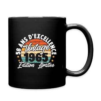Vintage Cadeau D'anniversaire 58 Ans Vintage 1965 - Mug uni - noir - Droite