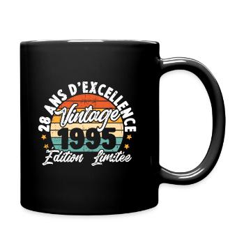 Vintage Cadeau D'anniversaire 28 Ans Vintage 1995 - Mug uni - noir - Droite