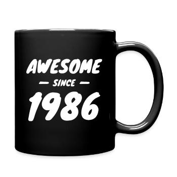 1986 Geburtsjahr Awesome Since 1986 Geschenkidee - Tasse einfarbig - Schwarz - Rechts