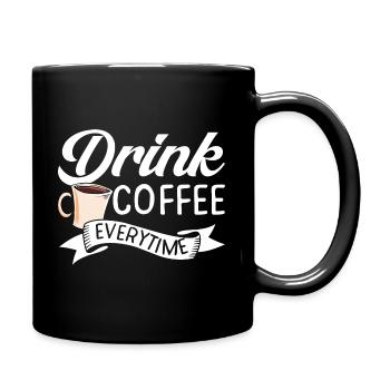 Drink Coffee Unicorn - Full Colour Mug - black - Right