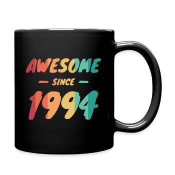 Awesome Since 1994 Geschenkidee Vintage - Tasse einfarbig - Schwarz - Rechts