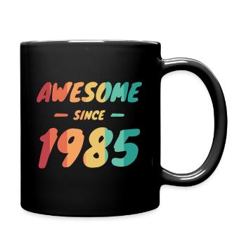 Awesome Since 1985 Gift Idea Vintage - Full Colour Mug - black - Right