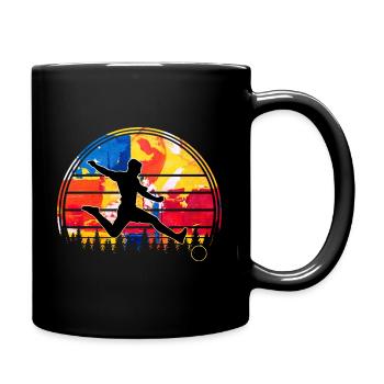 Fußball - Tasse einfarbig - Schwarz - Rechts