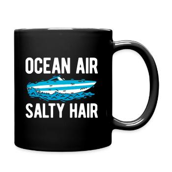 Segelboot Kapitän Spruch Zum Segeln - Tasse einfarbig - Schwarz - Rechts
