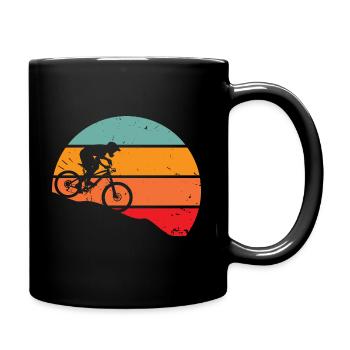 Rétro descente VTT - Mug uni - noir - Droite