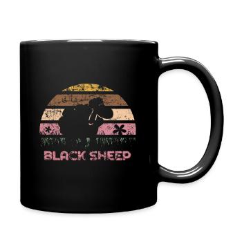black sheep - Schwarzes Schaf - Tasse einfarbig - Schwarz - Rechts
