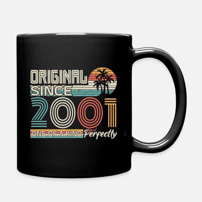 2001 anniversaire 2001 né en 2001 anniversaire - Mug uni - noir