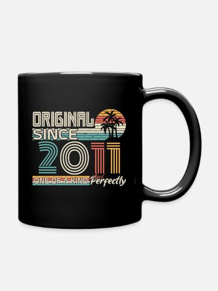 2011 anniversaire 2011 né en 2011 anniversaire - Mug uni - noir