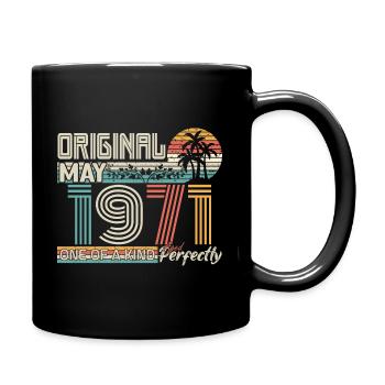 Mai 1971 Geburtstag Mai 1971 Geschenk 1971 - Tasse einfarbig - Schwarz - Rechts