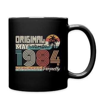 May 1984 anniversary May 1984 gift 1984 - Full Colour Mug - black - Right