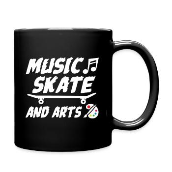 Music Skate And Arts - Tasse einfarbig - Schwarz - Rechts