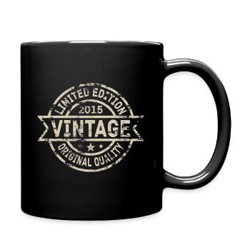 2015 Geboren Geburtstag Geburtsjahr Vintage - Tasse einfarbig - Schwarz - Rechts