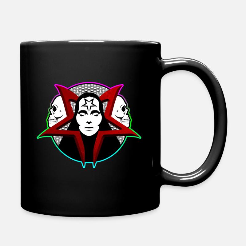 Geheimnisvolles Gothic Pentagramm - Tasse einfarbig - Schwarz