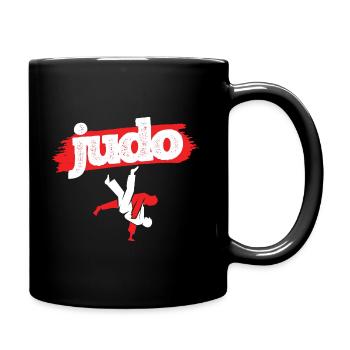 Japanischer Kampfsport Judo - Tasse einfarbig - Schwarz - Rechts