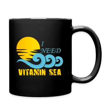 I Need Vitamin Sea - Full Colour Mug - black - Right