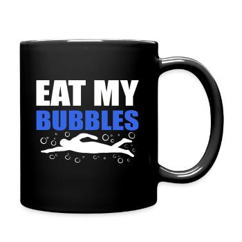 Eat My Bubbles Professional Swimmer - Full Colour Mug - black - Right