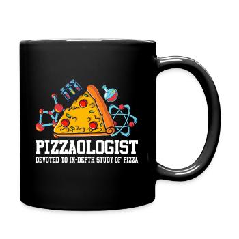 Pizza, student, pizza connoisseur, pizza maker - Full Colour Mug - black - Right