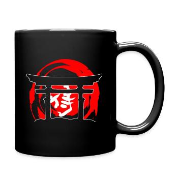 Tori Gate Japanischer Tourist - Tasse einfarbig - Schwarz - Rechts