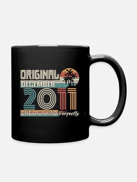 Dezember 2011 Geburtstag Dezember 2011 Geschenk - Tasse einfarbig - Schwarz