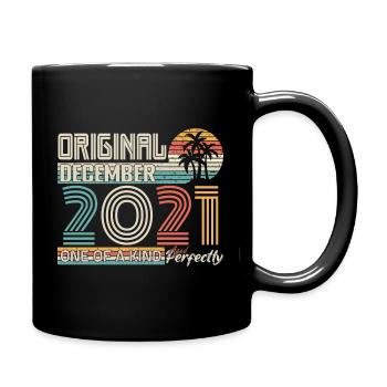 Dezember 2021 Geburtstag Dezember 2021 Geschenk - Tasse einfarbig - Schwarz - Rechts