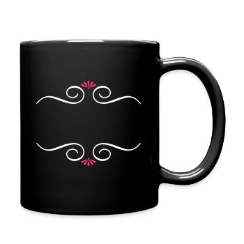 Embellishment Ornament Pattern Blossom Flower Your Text - Full Colour Mug - black - Right