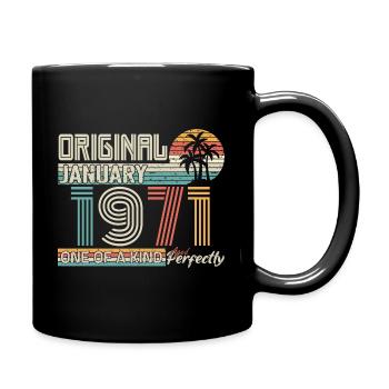 January 1971 Birthday January 1971 Gift - Full Colour Mug - black - Right