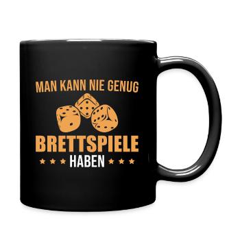 Brettspiele Würfeln Gesellschaftsspiele - Tasse einfarbig - Schwarz - Rechts