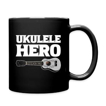 Lustiger Ukelele -Liebhaber Ukelele -Spieler - Tasse einfarbig - Schwarz - Rechts