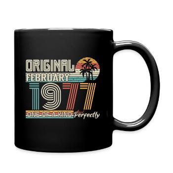 Février 1977 anniversaire Février 1977 cadeau - Mug uni - noir - Droite
