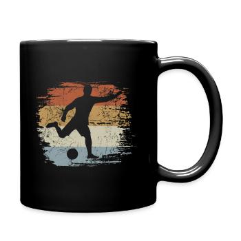 Football - Rétro - Vintage - Silhouette - Mug uni - noir - Droite