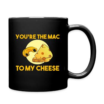 Mac- und Käseliebhaber Käsemakaroni - Tasse einfarbig - Schwarz - Rechts