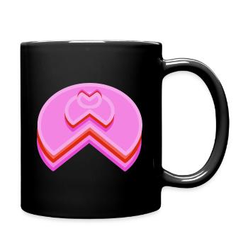 bunte Torte, moderne Bäckerei, Süßigkeit - Tasse einfarbig - Schwarz - Rechts