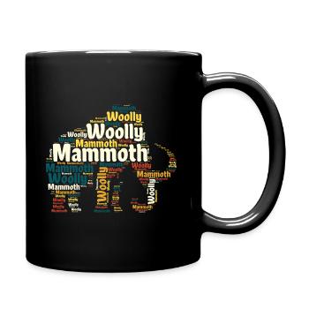 Mammoth Laineux nuage de mots Mammoth Homme - Tasse einfarbig - Schwarz - Rechts